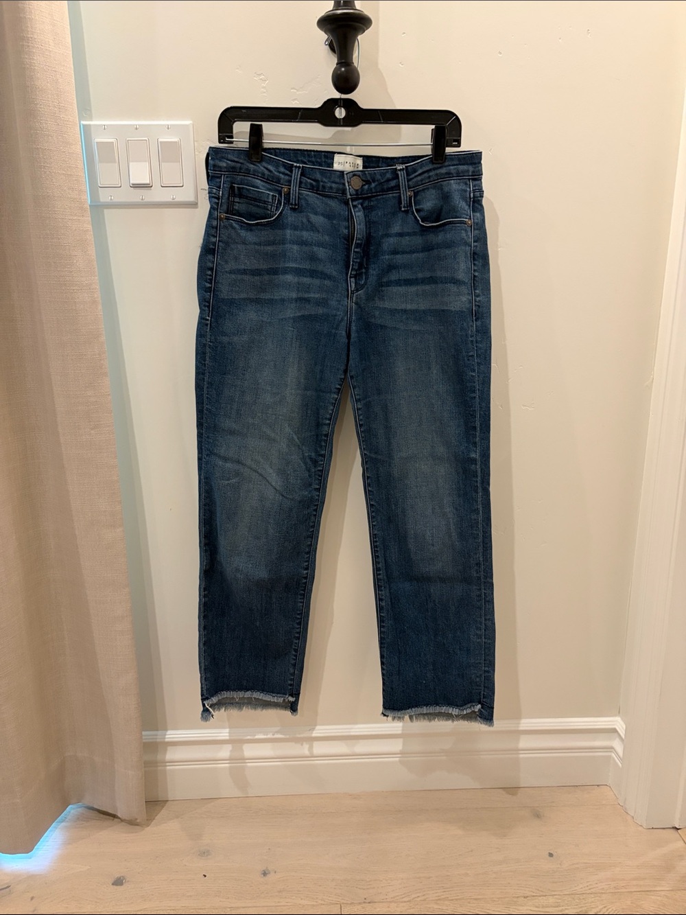 Parker Smith Dark Blue Women's Straight-Leg Cropped Jeans